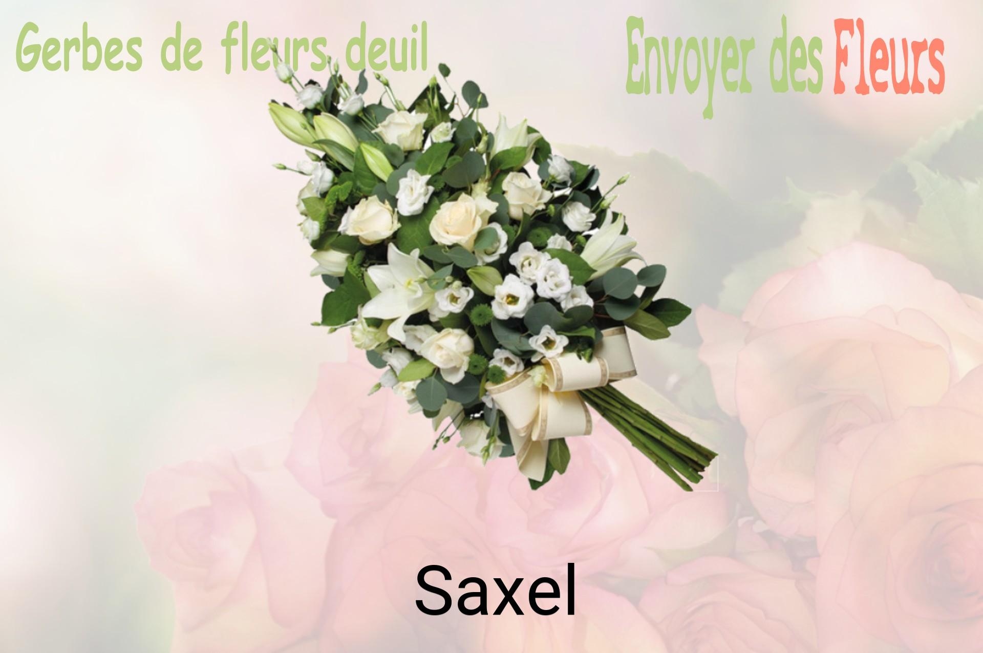 Gerbe de fleurs de deuil livrée à Saxel